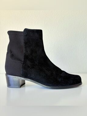 Stuart Weitzman - Black Suede Ankle Boots - Size 9B